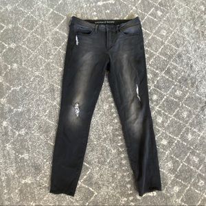 Articles of Society distressed black skinny jeans